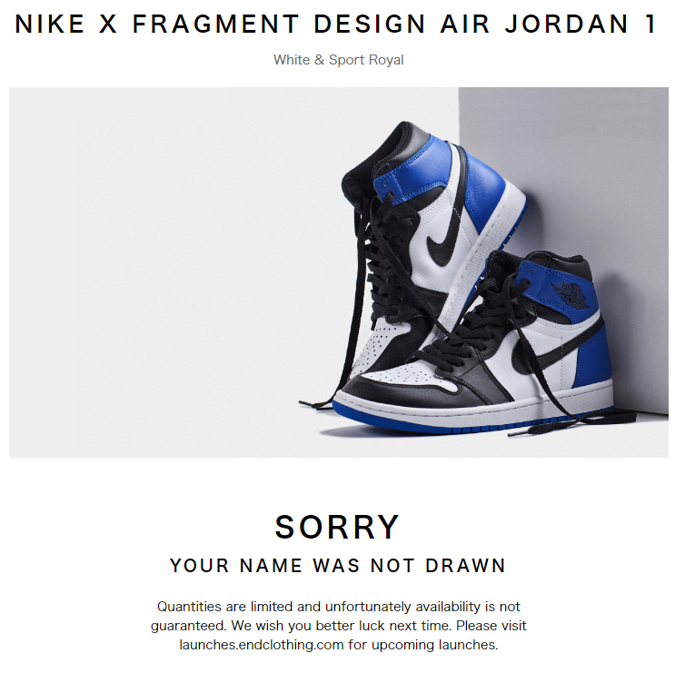 Air Jordan 1 Retro High OG x Fragment Design