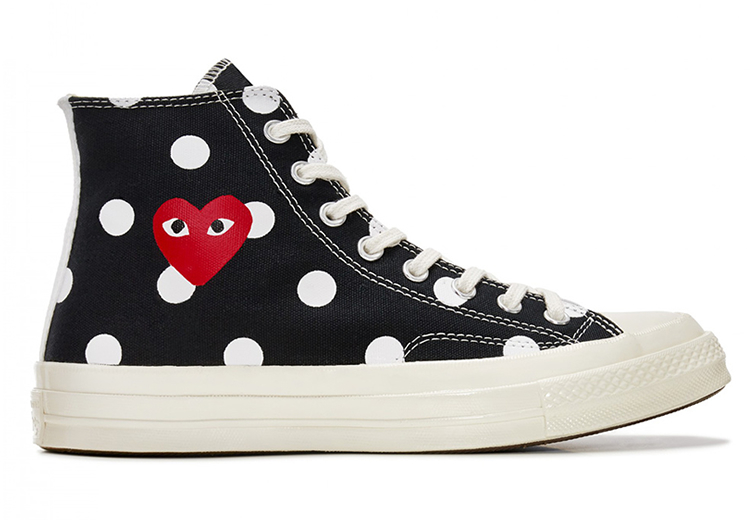 Play Converse Polka Dot Chuck Taylor All Star '70 High (Black)
